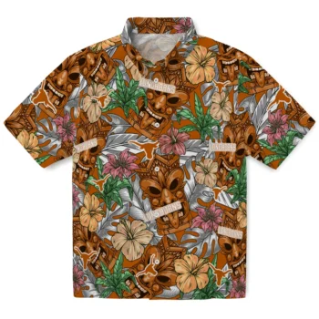 texas longhorns tiki jungle orange hawaiian shirts best selling