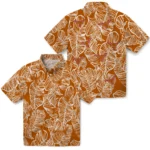 Texas Longhorns Hawaiian Shirt – Leaf Outline