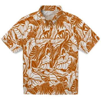 texas longhorns monstera layer orange hawaiian shirts best selling