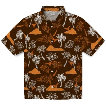 texas longhorns palm and clouds orange hawaiian shirts best selling