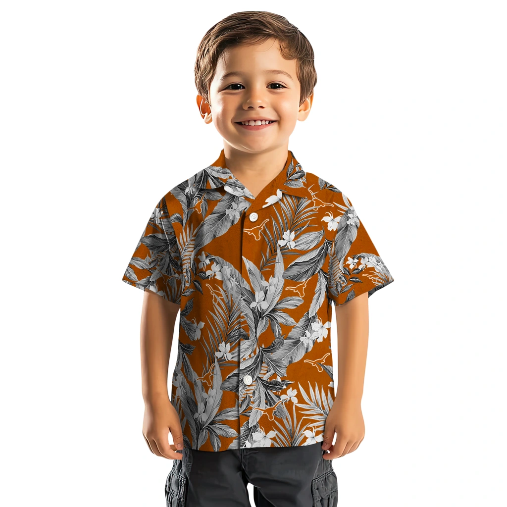 Texas Longhorns Hawaiian Shirt - Palm Leaves texas longhorns palm leaves orange hawaiian shirts top rated
