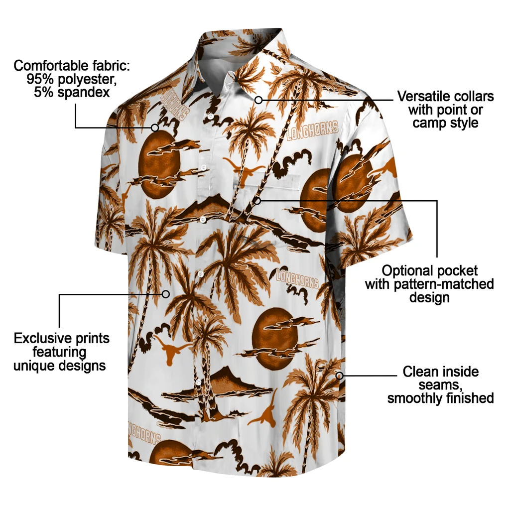 Texas Longhorns Hawaiian Shirt - Palm Sunset texas longhorns palm sunset hawaiian shirts new arrival