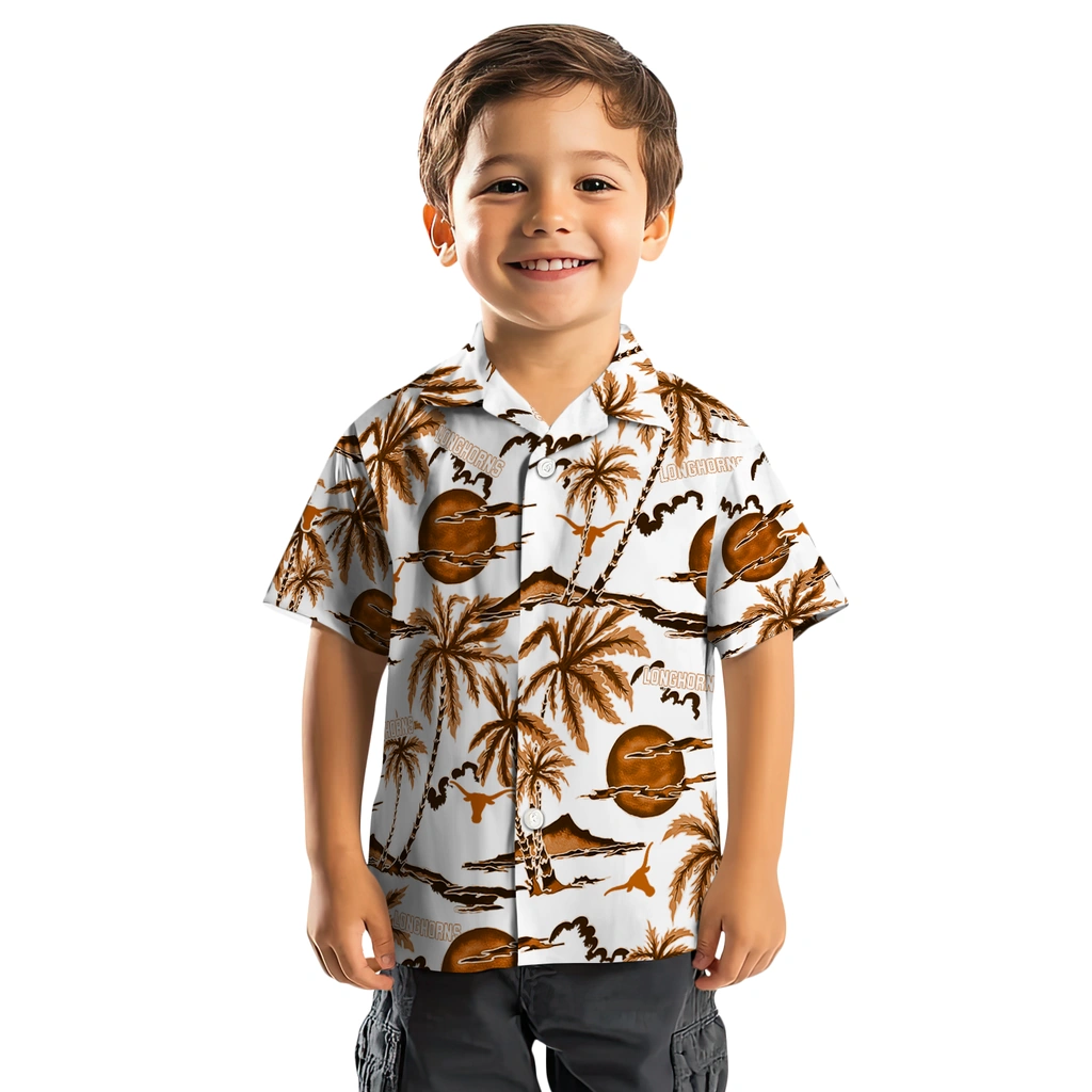 Texas Longhorns Hawaiian Shirt - Palm Sunset texas longhorns palm sunset hawaiian shirts top rated