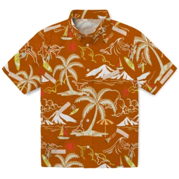 texas longhorns palm tree island orange hawaiian shirts best selling