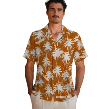 texas longhorns palm grove orange hawaiian shirts fashion forward