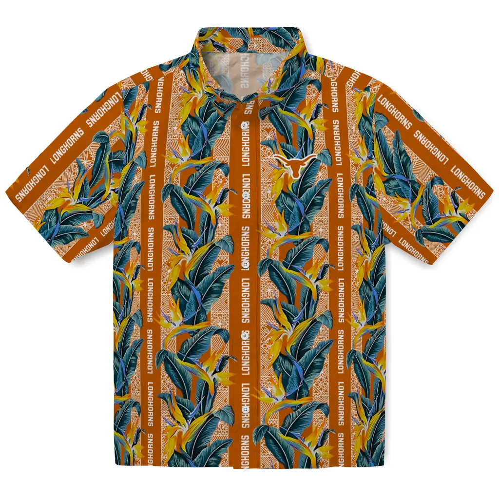 Texas Longhorns Hawaiian Shirt - Paradise Vines texas longhorns paradise vines orange hawaiian shirts best selling
