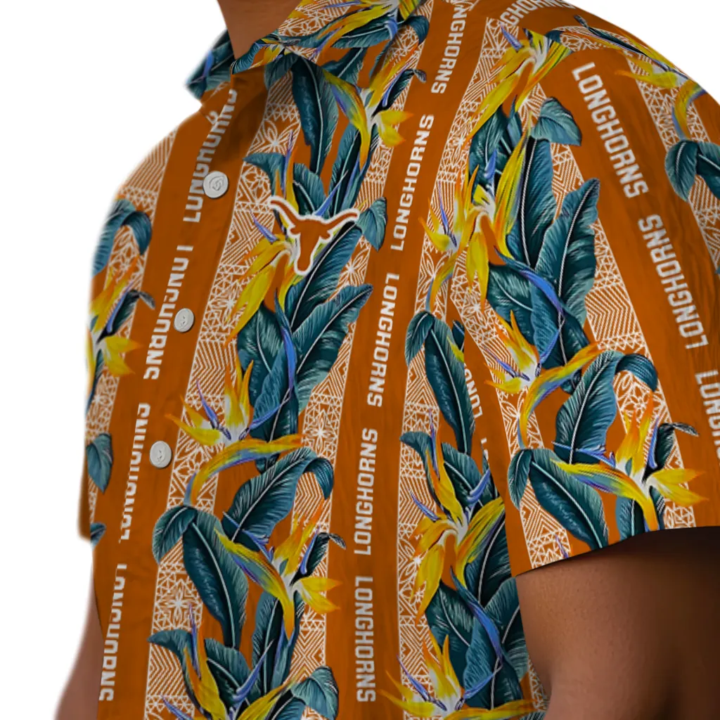 Texas Longhorns Hawaiian Shirt - Paradise Vines texas longhorns paradise vines orange hawaiian shirts trendy