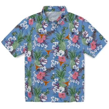 texas longhorns pineapple bouquet best sky blue hawaiian shirts best selling