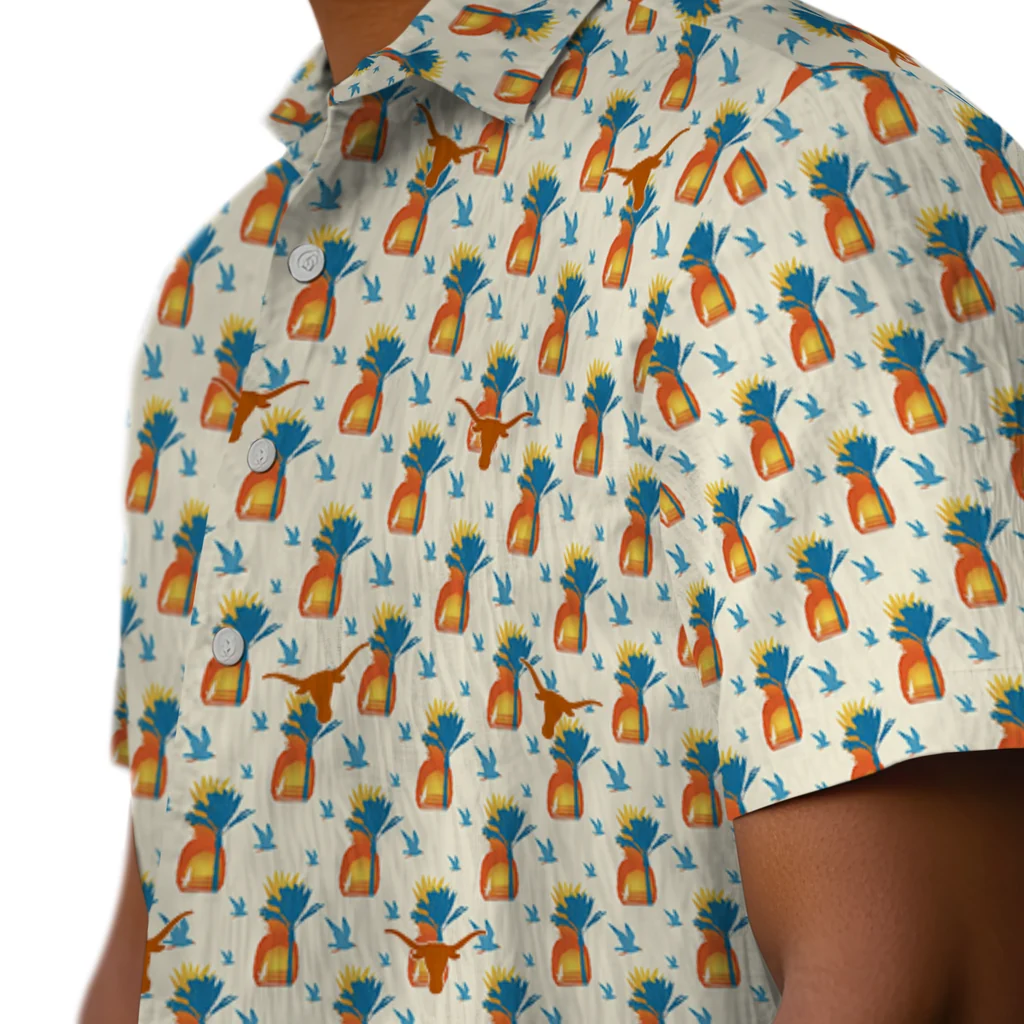 Texas Longhorns Hawaiian Shirt - Pineapple Delight texas longhorns pineapple delight beige hawaiian shirts trendy