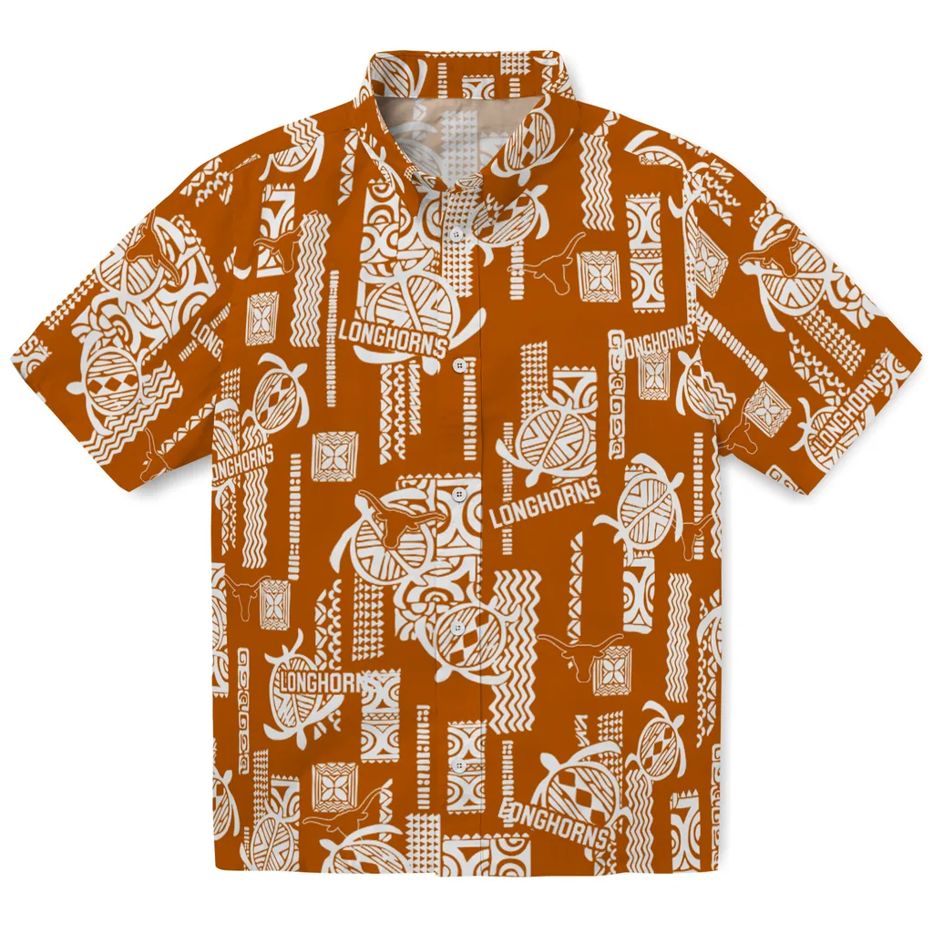 Texas Longhorns Hawaiian Shirt - Turtle Lines texas longhorns turtle lines orange hawaiian shirts best selling