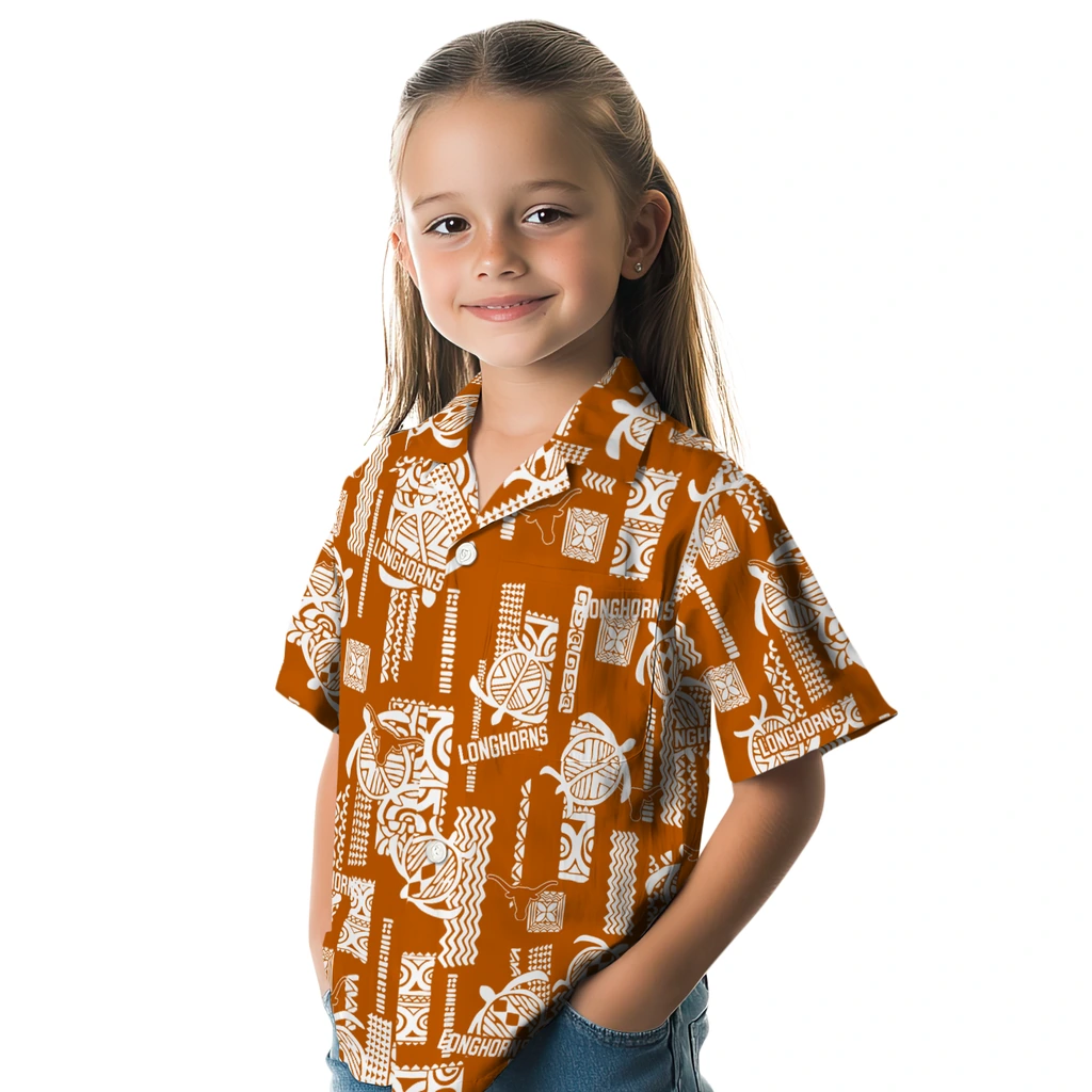 Texas Longhorns Hawaiian Shirt - Turtle Lines texas longhorns turtle lines orange hawaiian shirts premium grade