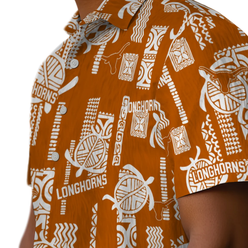 Texas Longhorns Hawaiian Shirt - Turtle Lines texas longhorns turtle lines orange hawaiian shirts trendy