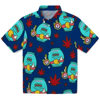 texas rangers bong smile blue hawaiian shirts best selling