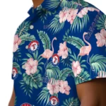 Texas Rangers Hawaiian Shirt – Flamingo and Hibiscus