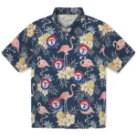 Texas Rangers Hawaiian Shirt – Flamingo Hibiscus