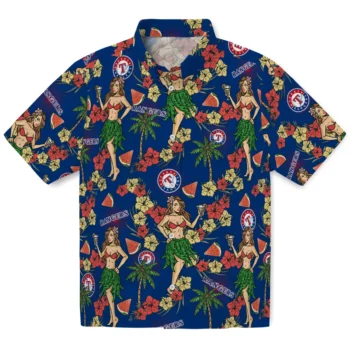 texas rangers hawaiian girls design blue hawaiian shirts best selling