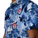 Texas Rangers Hawaiian Shirt – Hibiscus Arrangement