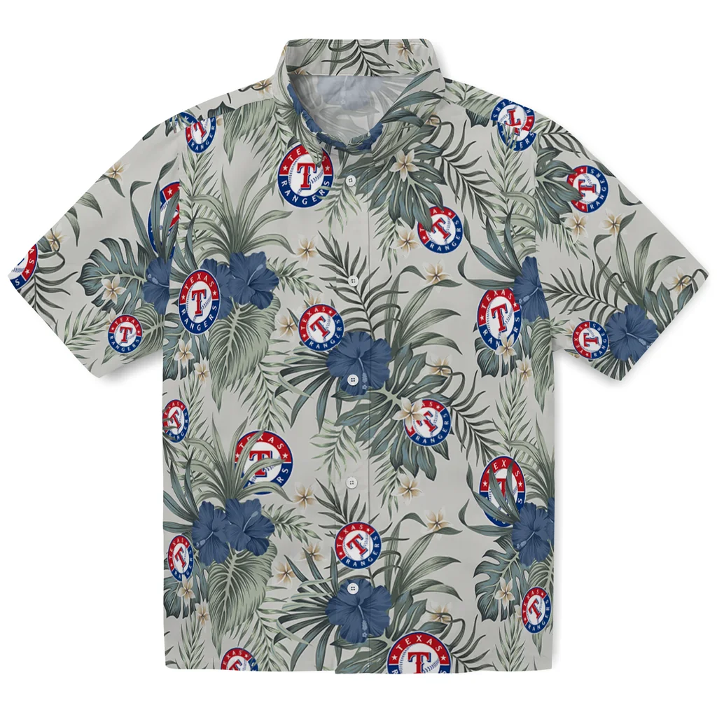 Texas Rangers Hawaiian Shirt - Hibiscus Designs texas rangers hibiscus designs beige hawaiian shirts best selling
