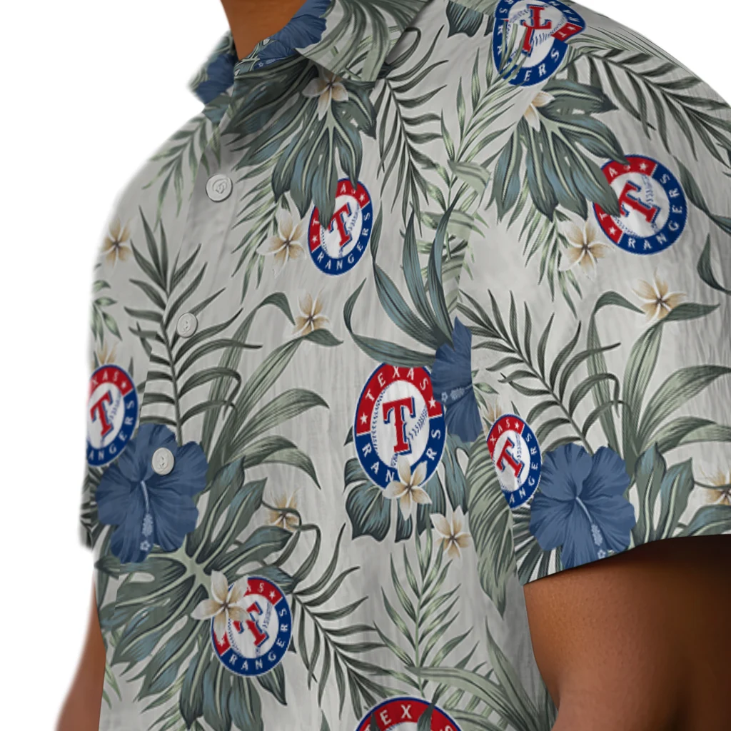 Texas Rangers Hawaiian Shirt - Hibiscus Designs texas rangers hibiscus designs beige hawaiian shirts trendy