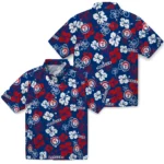 Texas Rangers Hawaiian Shirt – Hibiscus Flower Design