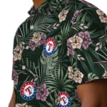 Texas Rangers Hawaiian Shirt – Hibiscus Leaves Pattern