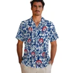 Texas Rangers Hawaiian Shirt – Hibiscus Motif