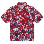 Texas Rangers Hawaiian Shirt – Hibiscus Overlay