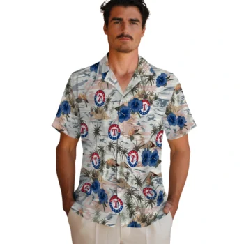 texas rangers hibiscus seaside white hawaiian shirts fashion forward