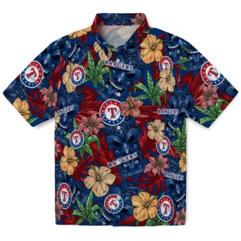 texas rangers tiki jungle blue hawaiian shirts best selling