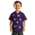 Texas Rangers Hawaiian Shirt – Leaf Outline