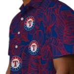 Texas Rangers Hawaiian Shirt – Leaf Outline