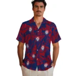 Texas Rangers Hawaiian Shirt – Monstera Layer