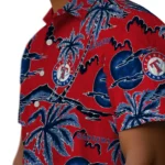 Texas Rangers Hawaiian Shirt – Palm Sunset