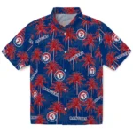 Texas Rangers Hawaiian Shirt – Palm Tree Motif