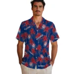 Texas Rangers Hawaiian Shirt – Palm Tree Motif