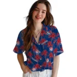 Texas Rangers Hawaiian Shirt – Palm Tree Motif