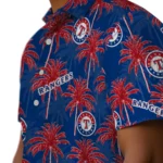 Texas Rangers Hawaiian Shirt – Palm Tree Motif