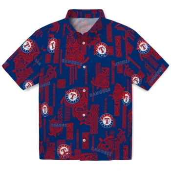 texas rangers turtle lines blue hawaiian shirts best selling