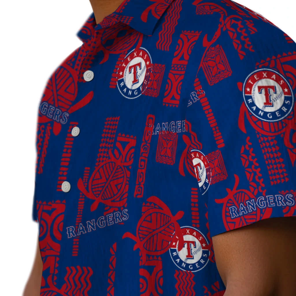 Texas Rangers Hawaiian Shirt - Turtle Lines texas rangers turtle lines blue hawaiian shirts trendy
