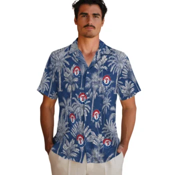 texas rangers palm shadows blue hawaiian shirts fashion forward