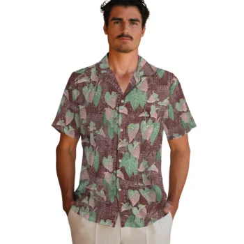 texas state bobcats anthurium overlay maroon hawaiian shirts fashion forward