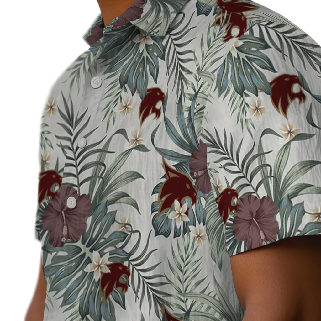Texas State Bobcats Hawaiian Shirt - Hibiscus Designs texas state bobcats hibiscus designs beige hawaiian shirts trendy