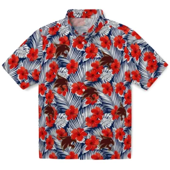 texas state bobcats hibiscus fiesta red royal blue hawaiian shirts best selling