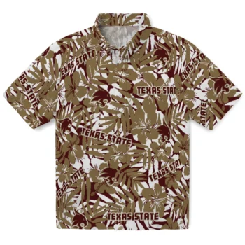 texas state bobcats hibiscus overlay hawaiian shirts best selling