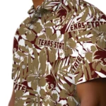 Texas State Bobcats Hawaiian Shirt – Hibiscus Overlay