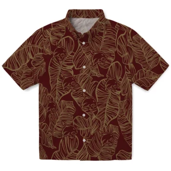 texas state bobcats leaf outline maroon hawaiian shirts best selling