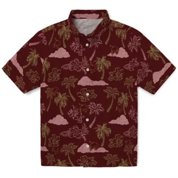 texas state bobcats palm and clouds maroon hawaiian shirts best selling
