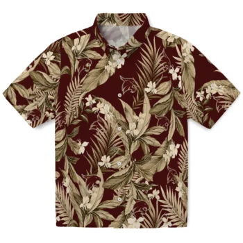 texas state bobcats palm leaves maroon hawaiian shirts best selling