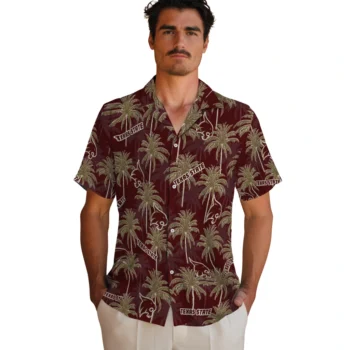 texas state bobcats palm grove maroon hawaiian shirts fashion forward