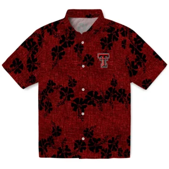 texas tech red raiders hibiscus petals red hawaiian shirts best selling